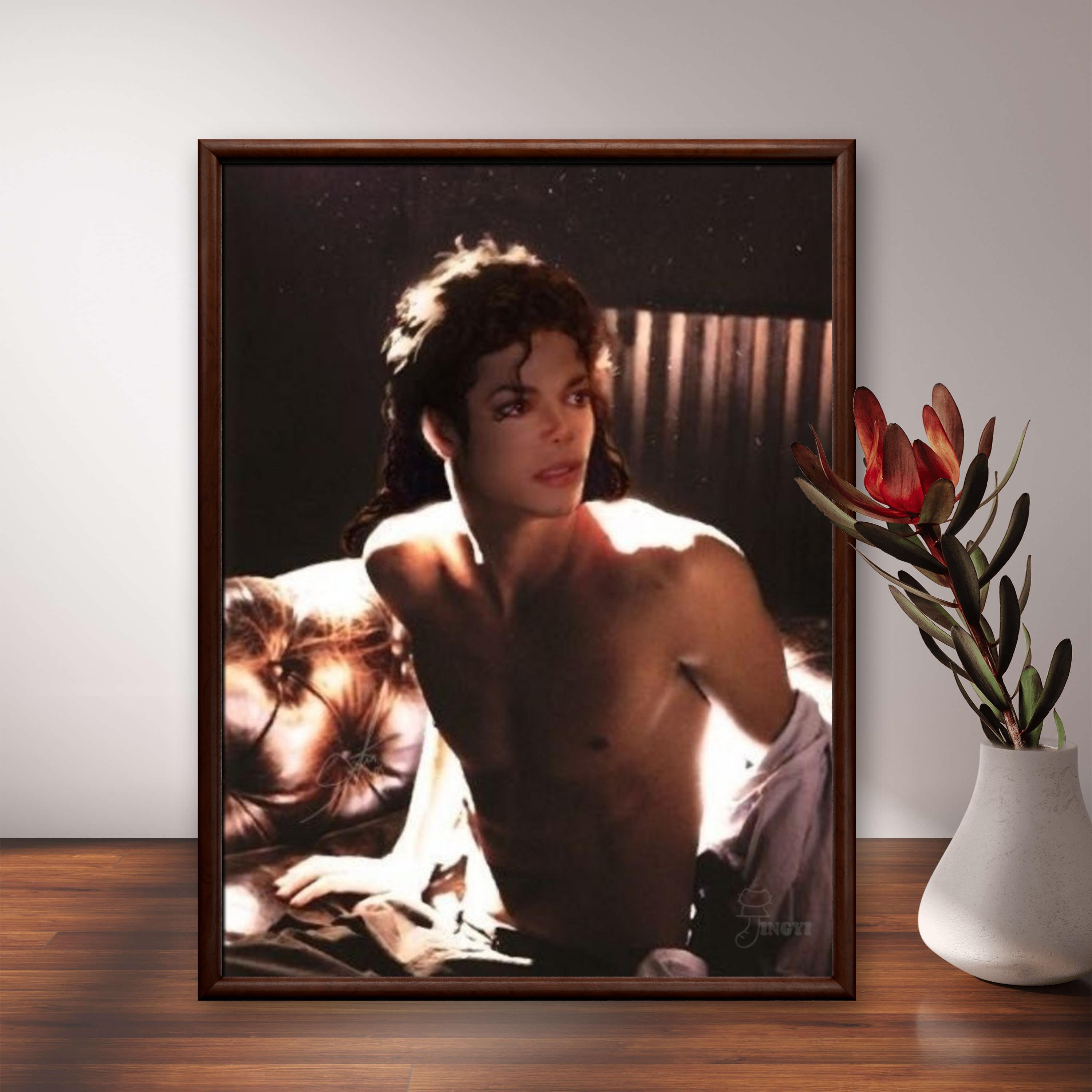 2026 New King of Pop Michael J - Photo Mosaic Print ulasan dan harga