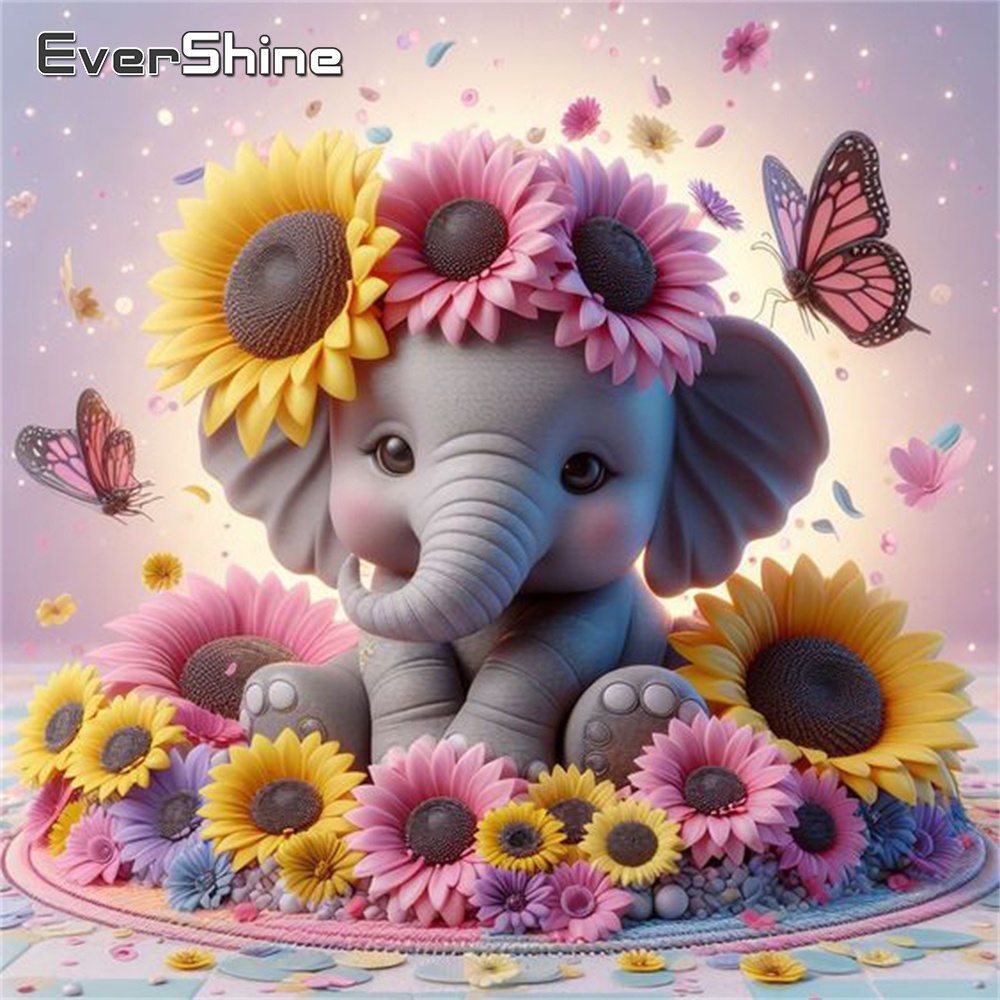 Evershine Elephant Diamond Pai - Photo Mosaic Print ulasan dan harga