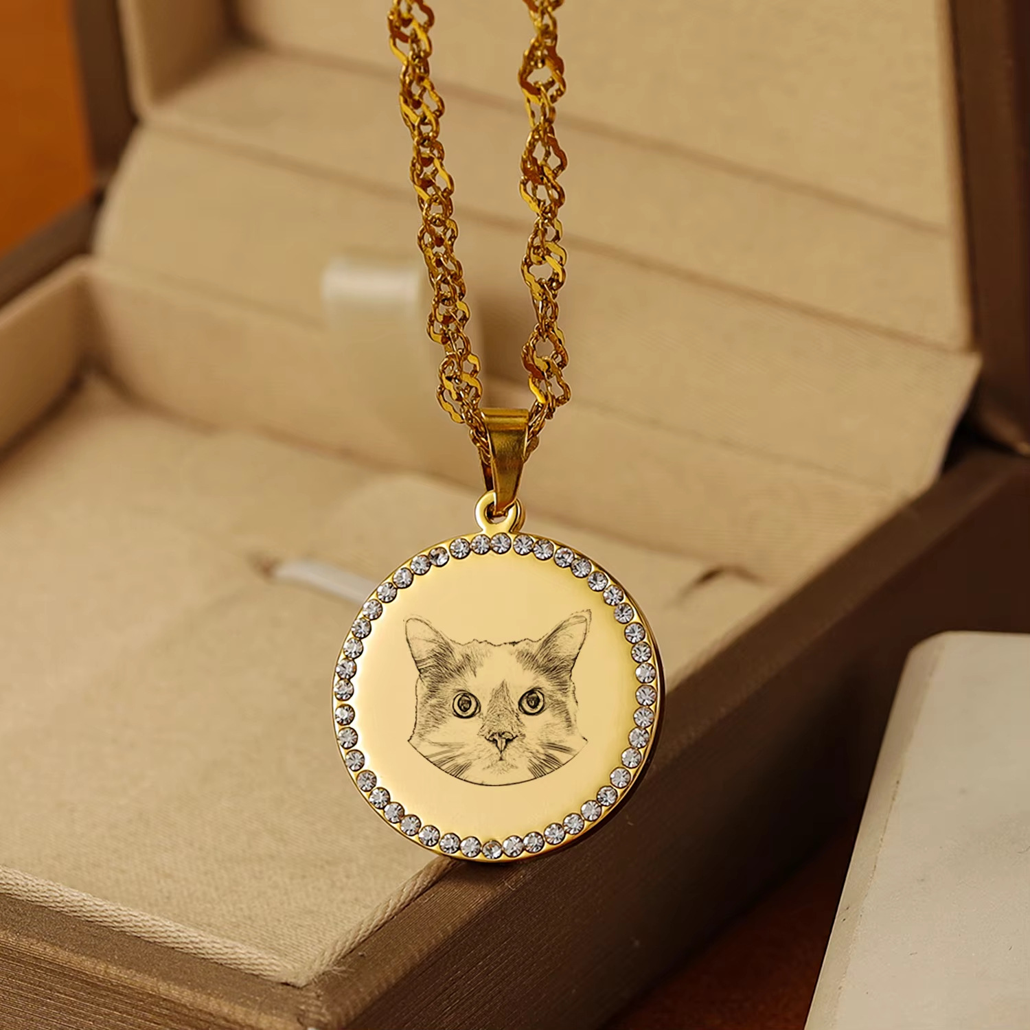 Custom Engraved Photo Pattern  - Pet Portrait Custom ulasan dan harga