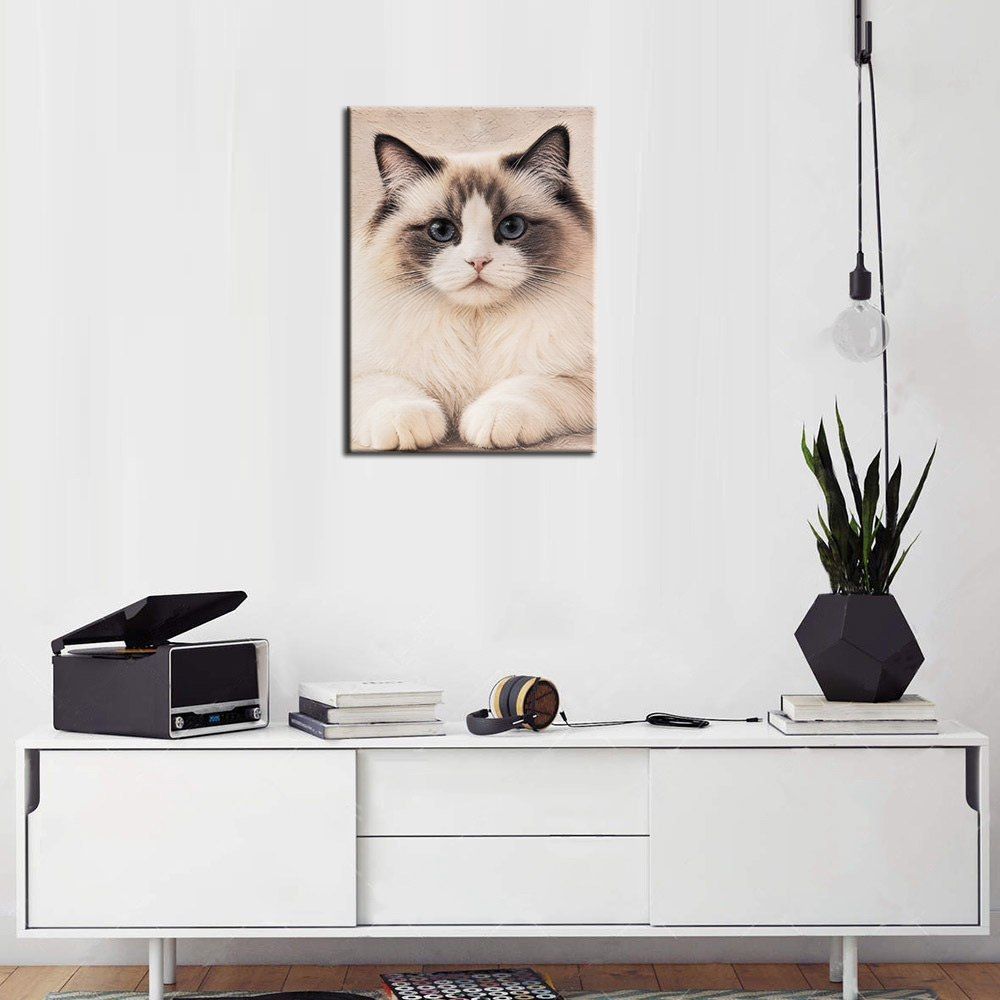 Custom 3D Canvas Textured Cat  - Pet Portrait Custom ulasan dan harga