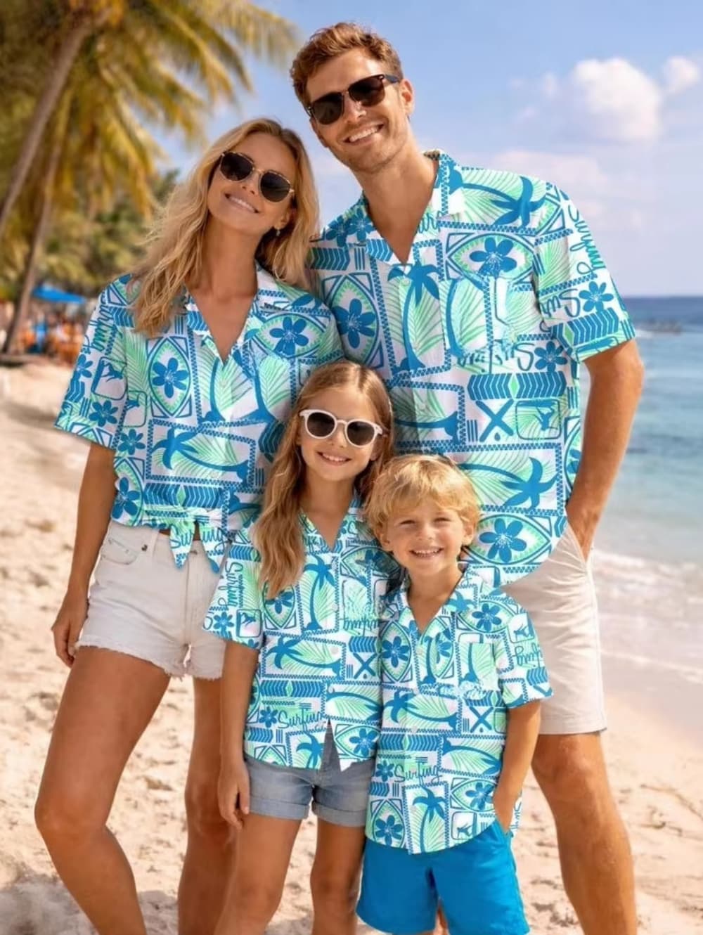 Summer Men's Family Wear Beach - Family Tree Print ulasan dan harga
