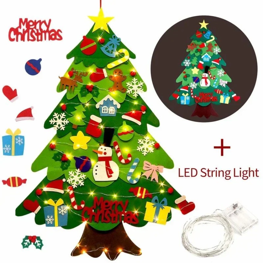 DIY Felt Christmas Tree with D - Family Tree Print ulasan dan harga