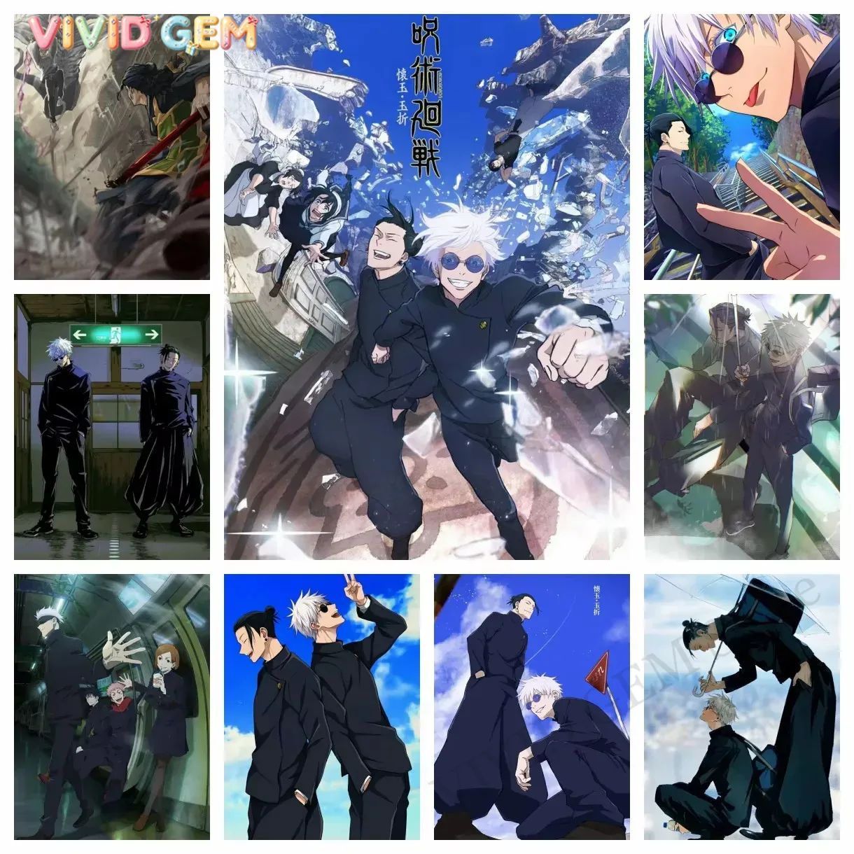 VIVID GEM Jujutsu Kaisen Gojo  - Photo Mosaic Print ulasan dan harga